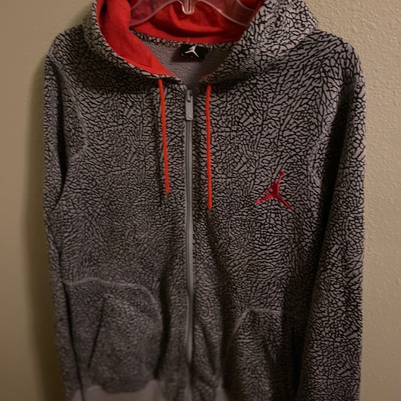 Vintage Nike Air Jordan zip up hoodie Men's Large elephant print - Picture 2 of 4
